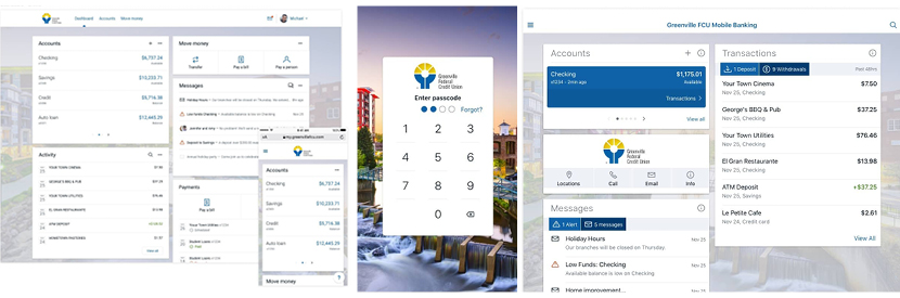 Image of Online and Mobile Banking Screens