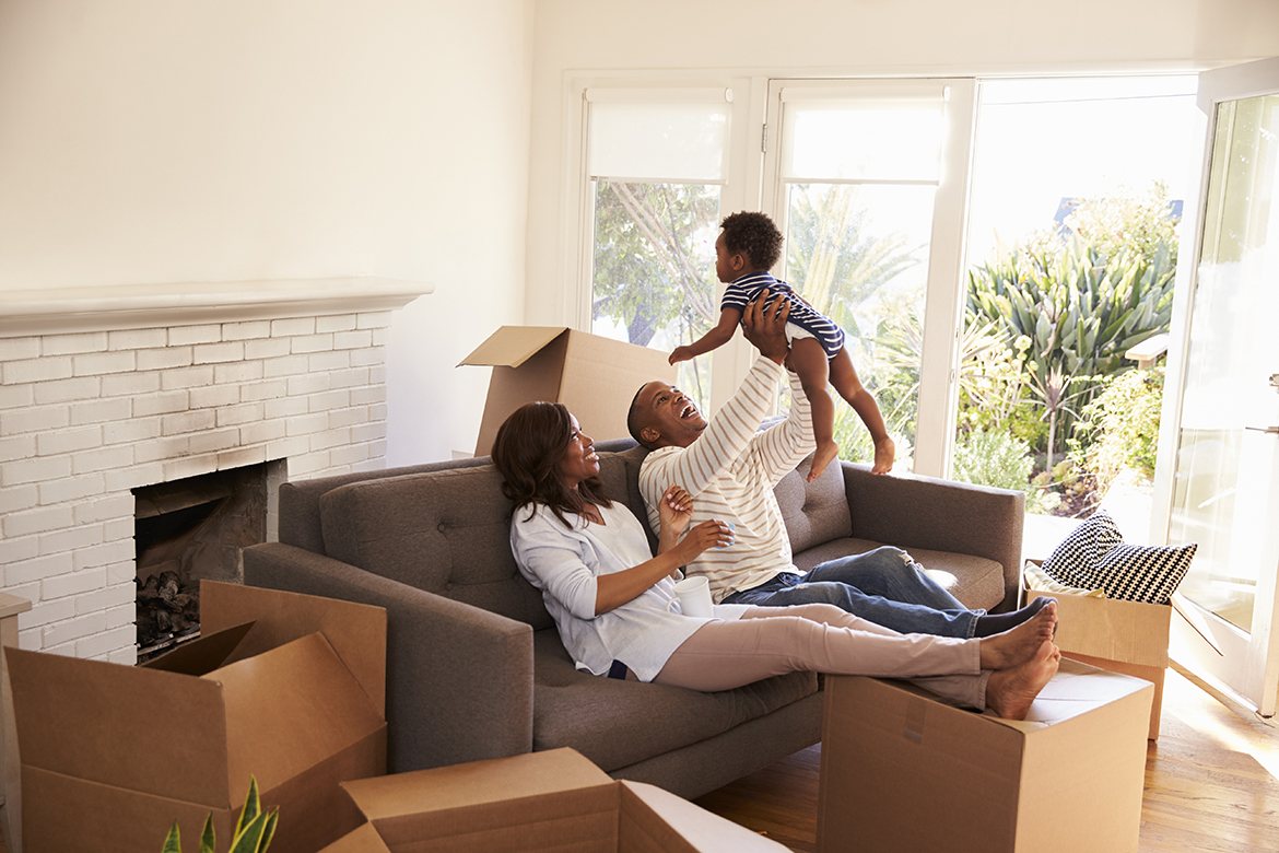 image Family moving into a new home.